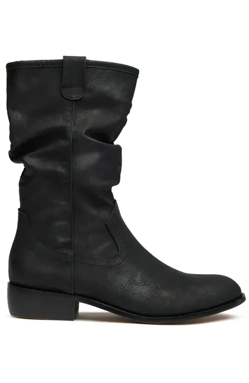 Prune Mid Calf Boots by V.GAN LONDON