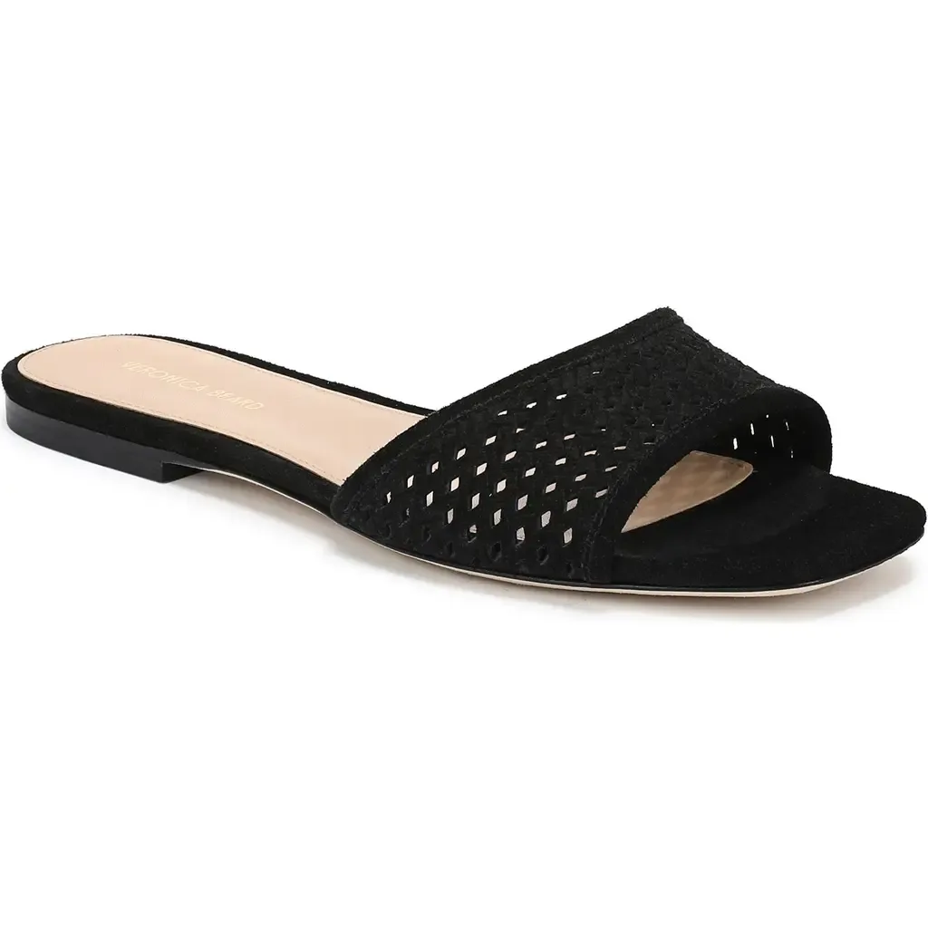 Myla Perforated Slide Sandal by Veronica Beard
