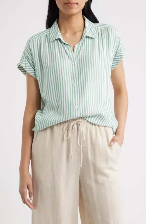 Darby Short Sleeve Button-Up Shirt by beachlunchlounge
