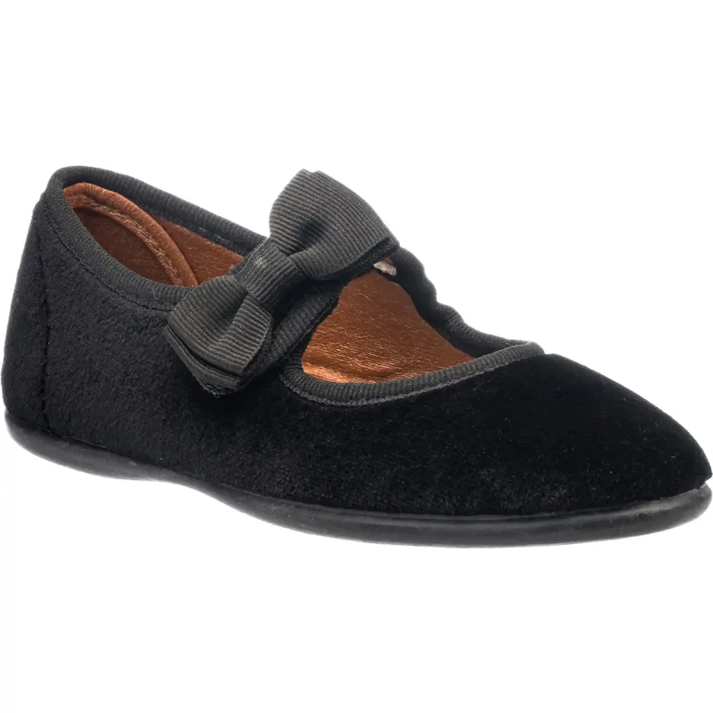 Velvet Bow Mary Jane Flat by Elephantito