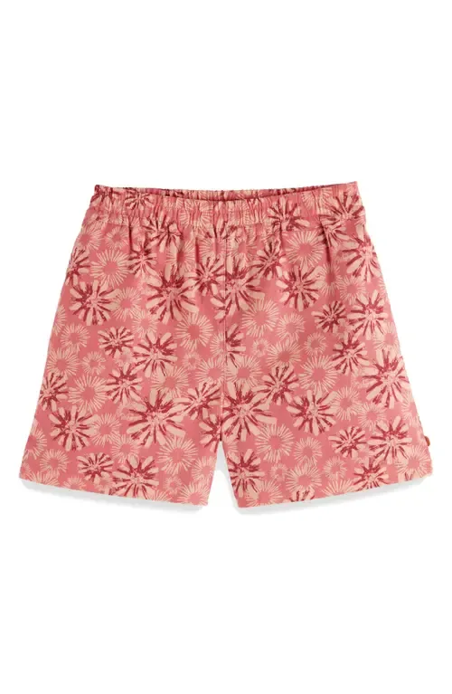 Floral Cotton & Linen Pull-On Shorts by Scotch & Soda