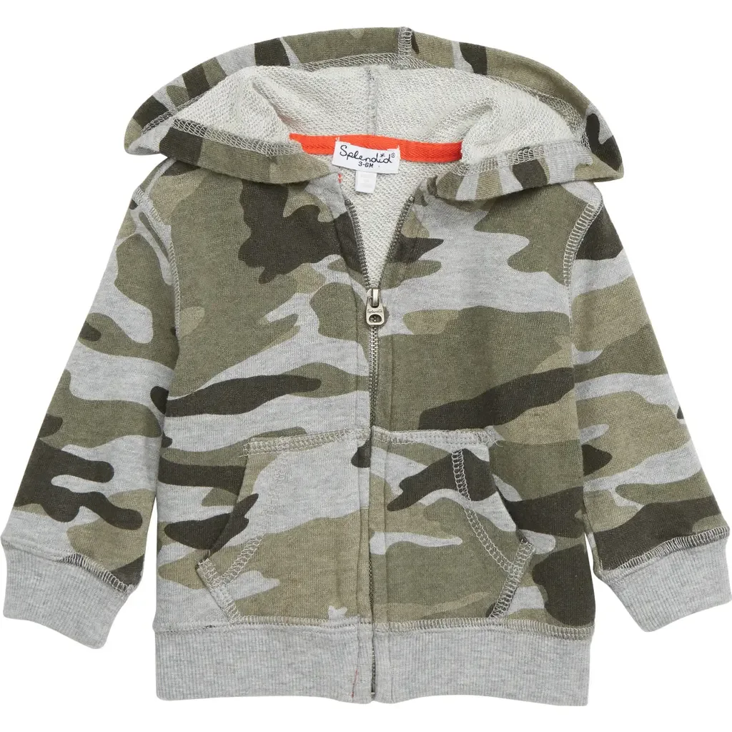 Camo Zip Hoodie by Splendid