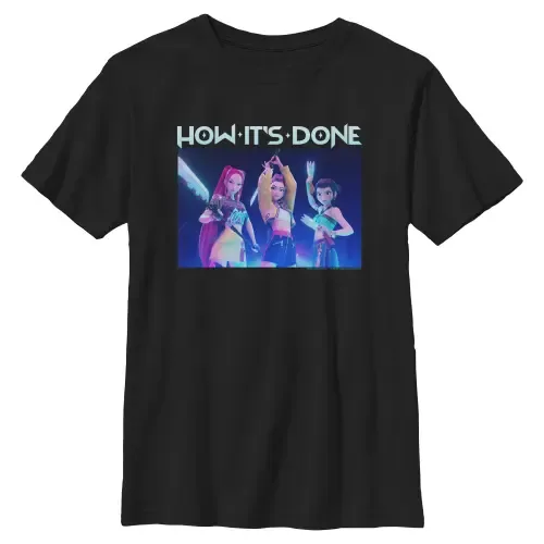 Huntrix How It Is Done Graphic Short Sleeve T-Shirt by KPop Demon Hunters
