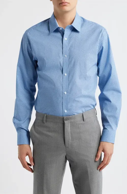 Trim Fit Geometric Print Cotton Dress Shirt by DANIEL HECHTER