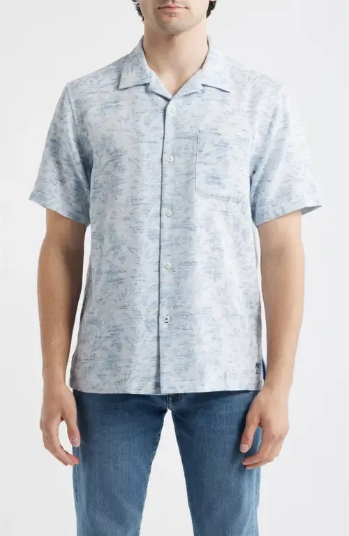 Torres Gardens Floral Jacquard Short Sleeve Button-Up Shirt