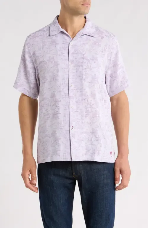 Torres Gardens Floral Jacquard Short Sleeve Button-Up Shirt by Tommy Bahama