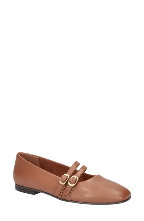 Davenport Double Strap Mary Jane in Dark Tan Leather by Bella Vita