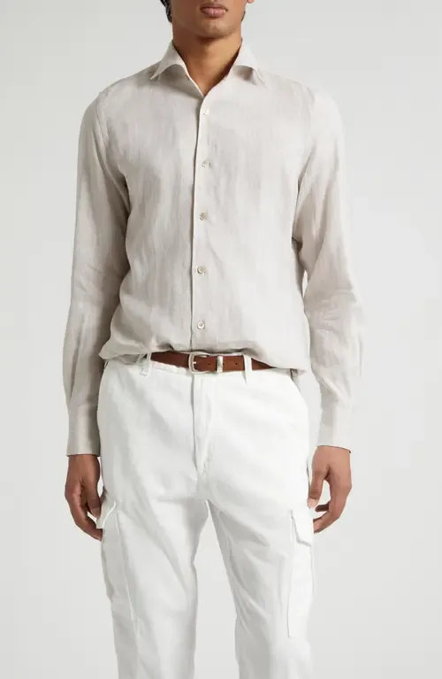 Linen Button-Up Shirt by Eleventy