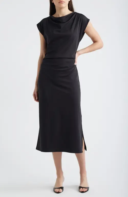 Draped Midi Dress by Maggy London