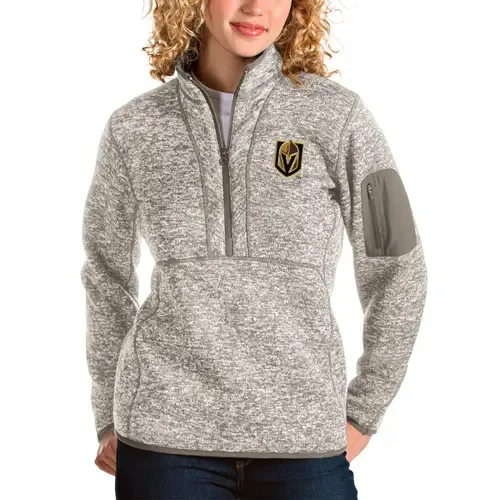 Antigua Oatmeal Vegas Golden Knights Fortune Half-Zip Sweatshirt by ANTIGUA
