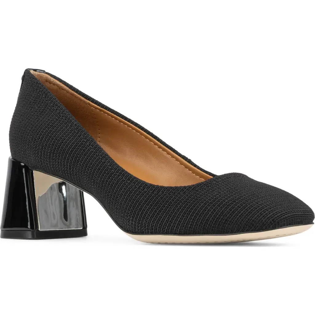 Delite Flared Block Heel Pump by Donald Pliner