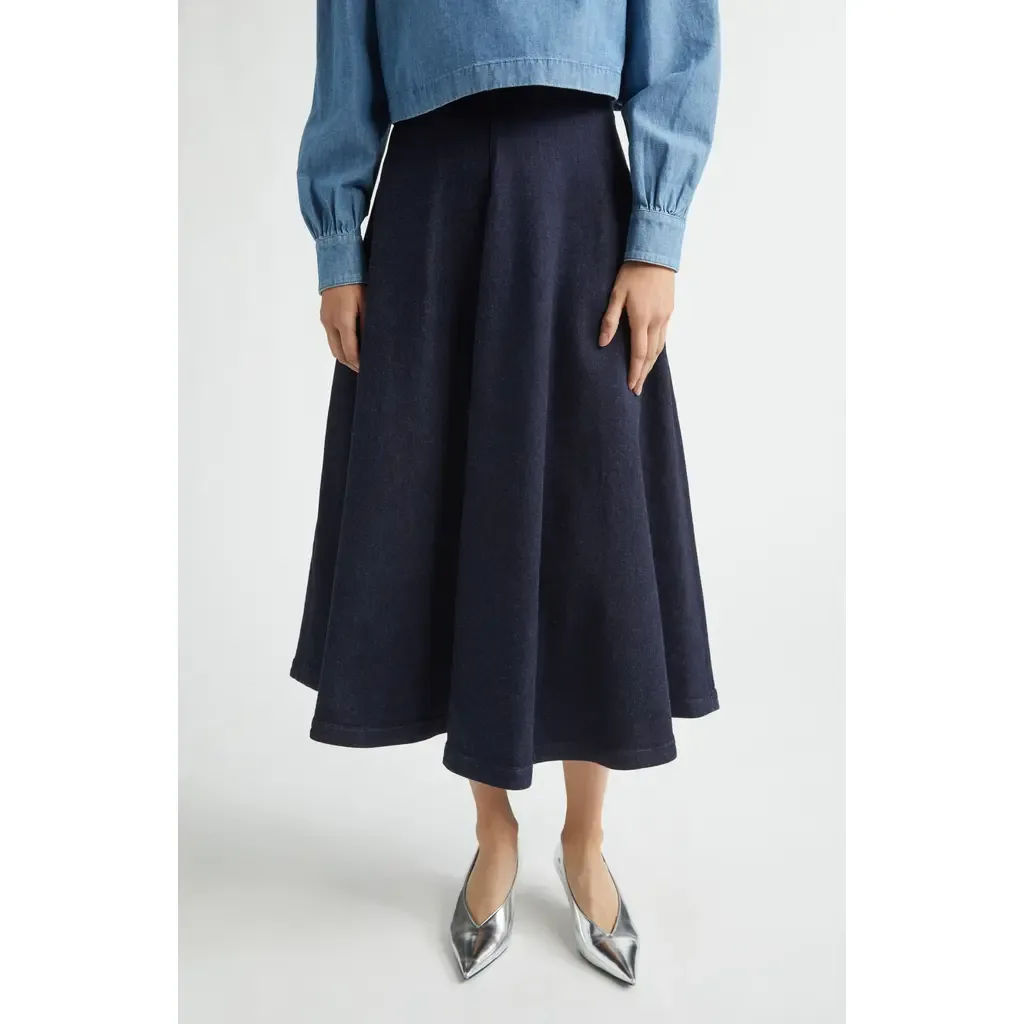 Varda Stretch Denim A-Line Skirt by Altuzarra