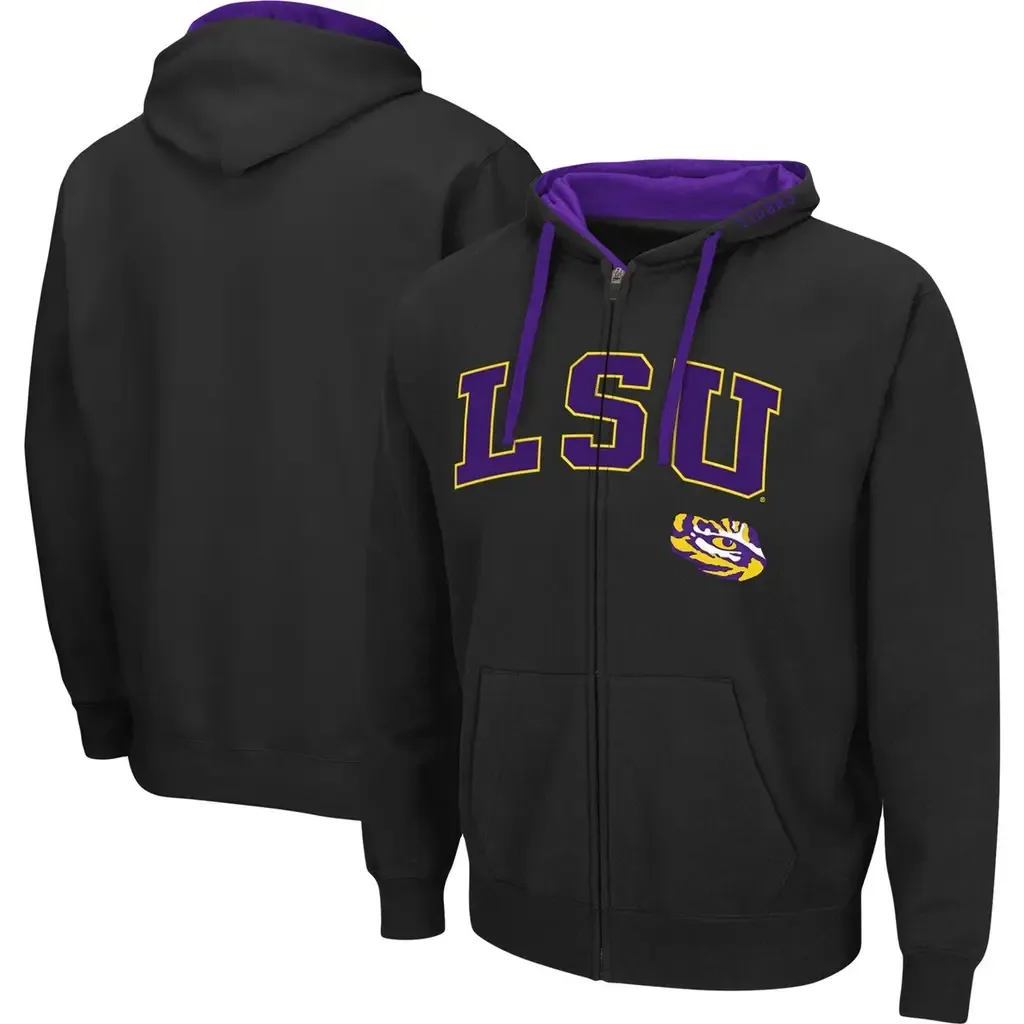 Colosseum LSU Tigers Full-Zip Hoodie by COLOSSEUM