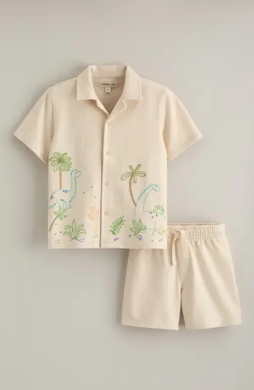 Knit Button-Up Shirt & Shorts Set by Tucker + Tate