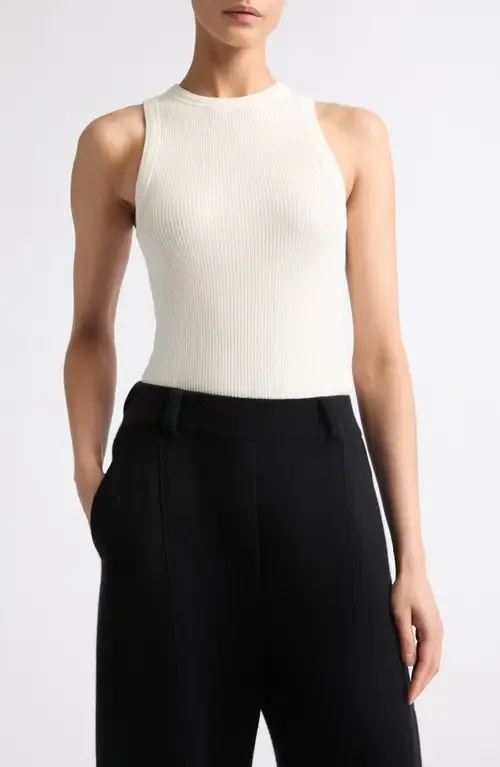 Amya Ribbed Cotton & Cashmere Sleeveless Sweater by Lisa Yang