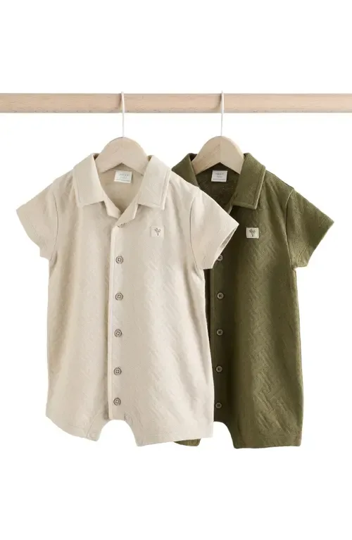 Two-Pack Textured Rompers by NEXT