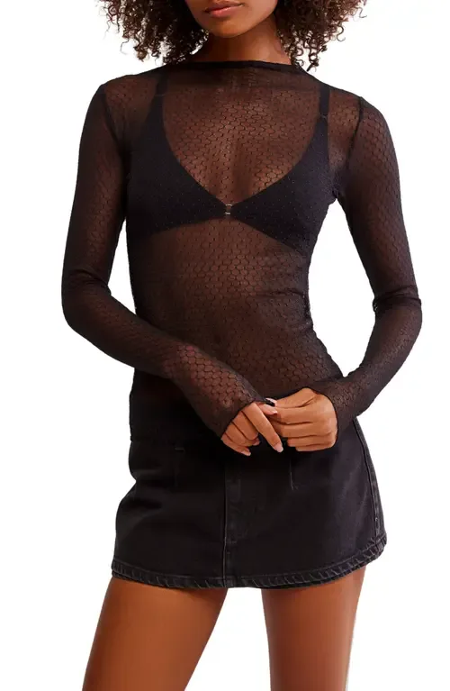 Minding My Business Sheer Top by Free People