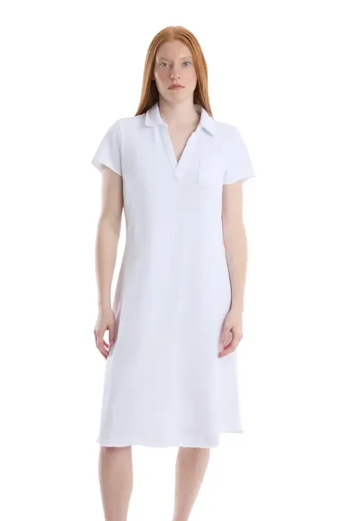 Polo Dress with Chest Pocket by Wilt