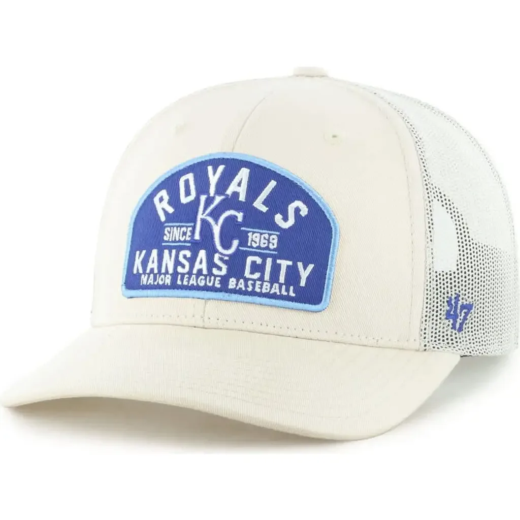 '47 Cream Kansas City Royals Leland Adjustable Trucker Hat by '47