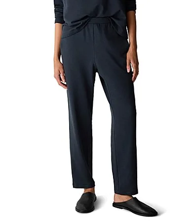 Cozy Brushed Terry Hug Slouch Pull-On Tapered Ankle Pants by Eileen Fisher