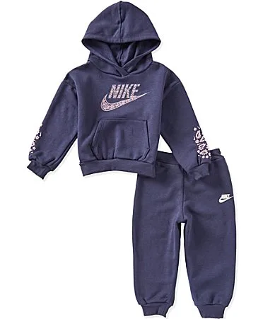 Long Sleeve Retro Remix Paisley Logo Hoodie Jogger Pants Set by Nike