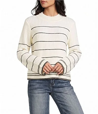 Striped Long Sleeve Sweater by Pink Robin
