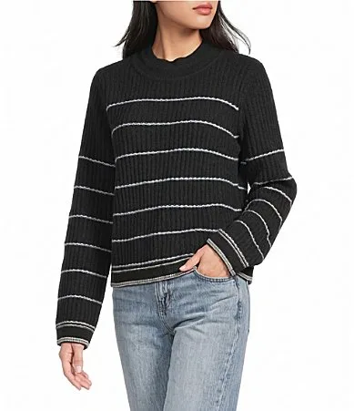 Striped Long Sleeve Sweater by Pink Robin