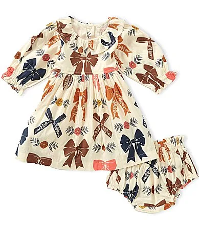 Harvest Bows Amara Dress & Coordinating Bloomers by Pink Chicken