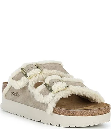 Papillio by Birkenstock Arizona Teddy Shearling Platform Sandals
