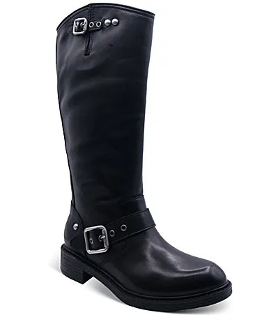 Freesia Leather Tall Moto Boots by Ash