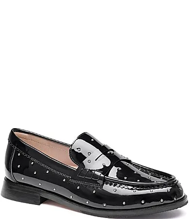 Gillian Studded Patent Penny Loafers by Johnston & Murphy