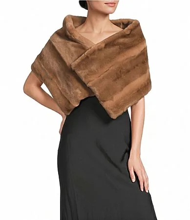 Faux Fur Wrap by Donna Karan