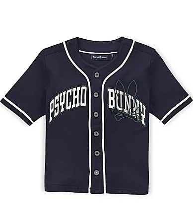 Nathaniel Short Sleeve Baseball Shirt by Psycho Bunny