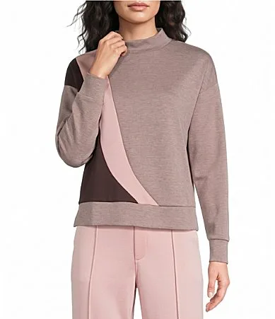 Long Sleeve Mock Neck Pullover by Westbound
