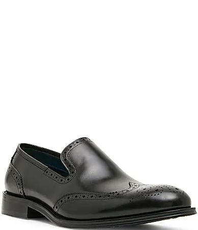 Morgan Leather Slip-On Wingtip Dress Loafers by Steve Madden
