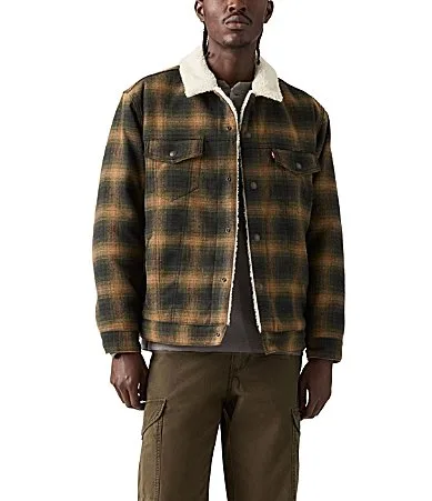 Plaid Long Sleeve Trucker Jacket by Levi's