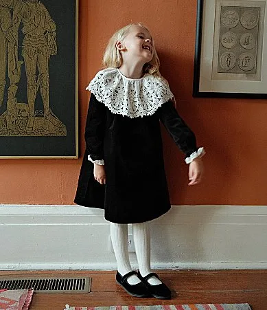 Edgehill Collection x Kristin Ellen Hockman Velvet Long Sleeve Ellen Dress by Edgehill Collection