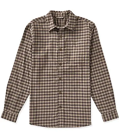 Autumn Flannel Mini Check Long Sleeve Woven Shirt by Drake Clothing Co