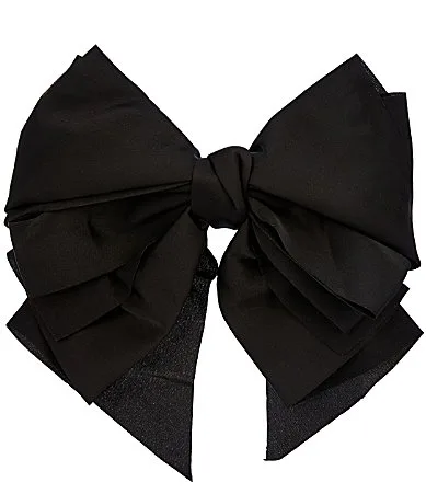 Double Loop Satin Alligator Clip Bow by GB
