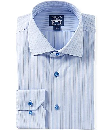 Classic Fit Tonal Striped Dress Shirt by Morgan Bixby