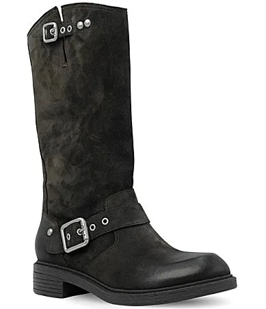 Freesia Suede Tall Moto Boots by Ash