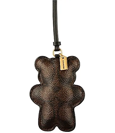 Boxed Signature Canvas Puffy Bear Bag Charm