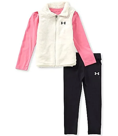 Sherpa Vest with Long Sleeve Tee and Leggings 3-Piece Set by Under Armour