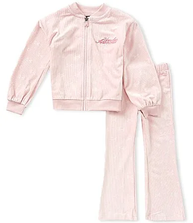 Allover Print Rib Velour Bomber Jacket and Pants 2-Piece Set by Under Armour