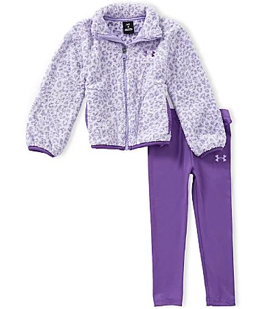 Allover Print Long Sleeve Sherpa Full-Zip Jacket and Leggings 2-Piece Set by Under Armour