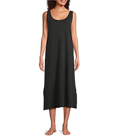 Organic Cotton Interlock Knit Long Nightgown by Eileen Fisher