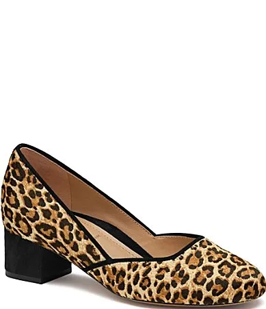 Sienna Leopard Print Calf Hair Pumps by Johnston & Murphy