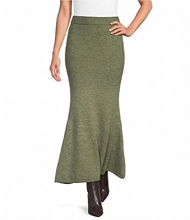 Charlene Pull-On Coordinating Sweater Knit Maxi Skirt by Aren