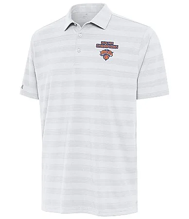 NBA New York Knicks 2026 World Champions Tunnel Short Sleeve Polo Shirt by Antigua