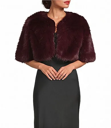 Faux Fur Shawl by Donna Karan